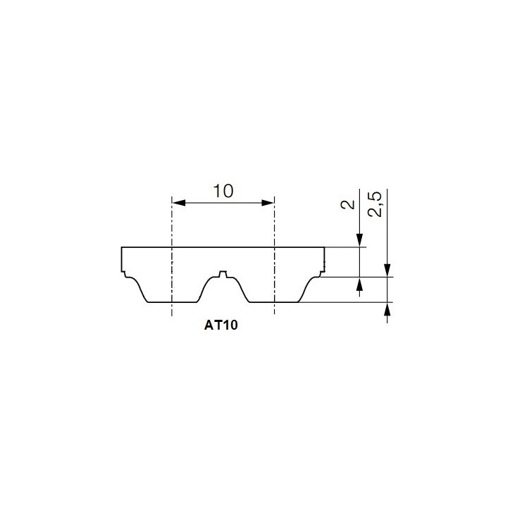 Pas zębaty 16-AT10-1250 z125