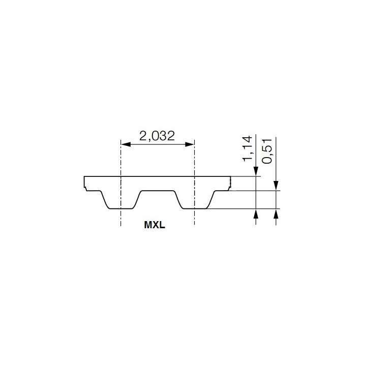 Pas zębaty 1280-MXL-025 z160