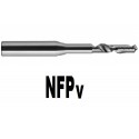 Frezy trzpieniowe jednoostrzowe z czołem Drill Point 90 stopni NFPv